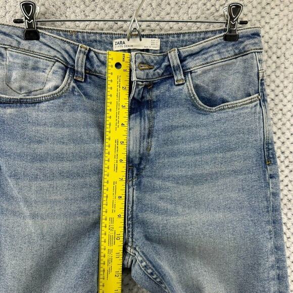 Zara Jeans Women US8 Blue Light Wash Denim Skinny High Rise Stretch - Picture 12 of 14